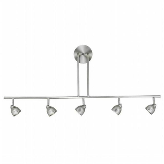 Cal Lighting SL-954-5-BS-LAS Track Lighting, Layer Amber Scale Glass & Brushed Steel