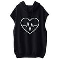 thumbnail image 3 of Womens Sleeveless Vest Tops Casual Loose Fit Hoodie Lightweight Drawstring Pullover Sweatshirt with Pockets, 3 of 3