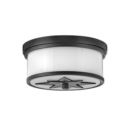 

2 Light Medium Flush Mount in Transitional and Craftsman Style-6 inches Tall and 12 inches Wide Black Bailey Street Home 81-Bel-4614471