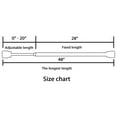 thumbnail image 4 of Turquoize Modern Decorative Adjustable Single Curtain Rod Telescoping 0.75" Diameter for Windows 28-48 Inches,Pewter, 4 of 6