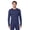 Deep Navy, variant on ClimateRight by Cuddl Duds Men’s Thermal Guard Long Sleeve Base Layer Crew neck top, Sizes S-3XL