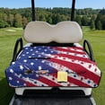 thumbnail image 2 of Yuyamidu American Flag Golf Cart Seat Cover for 2-Person Seats Patriotic Golf Cart Seat Towel Cover Soft Golf Cart Seats Blanket, Easy to Carry, 2 of 8