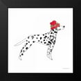 thumbnail image 2 of Charro, Mercedes Lopez 15x15 Black Modern Framed Museum Art Print Titled - Holiday Dalmatian, 2 of 5