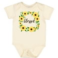 thumbnail image 3 of Inktastic Blessed Sunflower Wreath Girls Baby Bodysuit, 3 of 5