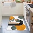 thumbnail image 3 of Entryway Rug 2'x3', Boho Middle Century Kitchen Runner Rugs Non-Slip Carpet Mats, Abstract Orange Geometric Botanical Bedside Rugs Runners Washable Floor Carpet for Bathroom Laundry Room, 3 of 8