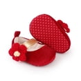 thumbnail image 4 of Yoyauz Baby Girl Mary Jane Shoes Anti Slip Rubber Sole Ballet Slippers Princess Dress Wedding Shoes Newborn Kids Shoes Toddler Shoes（0-12 Month）, 4 of 11