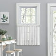 thumbnail image 2 of Ellis Curtain Cotton Voile 1.5" Rod Pocket Tailored Tier Pair for Windows 80" x 36" White, 2 of 5