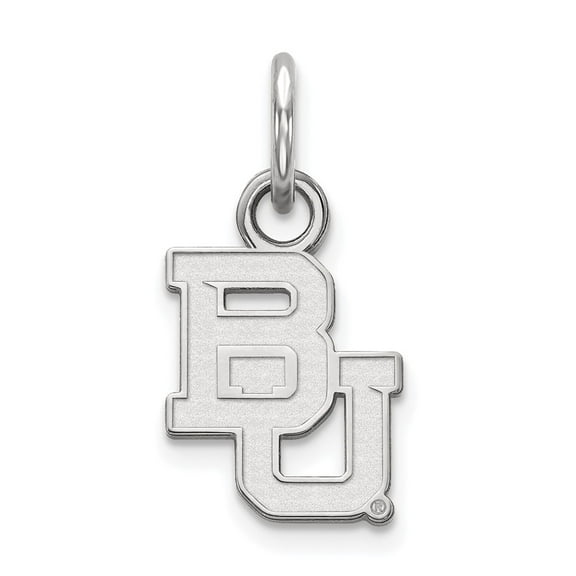 Sterling Silver LogoArt Baylor University Bears Extra Small Pendant Charm