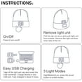 thumbnail image 6 of Sinhoon LED Beanie Hat with Light,Unisex USB Rechargeable Hands Free 4 LED Headlamp Cap Winter Knitted Night Lighted Hat Flashlight Women Men Gifts for Dad Him Husband, 6 of 8
