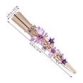 thumbnail image 5 of Pinza de pelo delicada Diseño de flores vintage Barrettes Aleación Pinza de pico de pato grande, 5 of 5