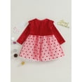thumbnail image 4 of Mialoley Robes d'Automne pour Bébés Filles Manches Longues Col Rond Imprimé à Pois Tulle Patchwork, 4 of 9