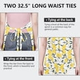 thumbnail image 6 of Yellow Lemon Fruit Leaves White Pattern Apron-Garden Aprons for Women with Pockets-Cotton Linen Waterproof Kitchen Cooking Gardening Aprons Adjustable for Kitchen,Cooking,BBQ and Salon 33x27 Inch, 6 of 7