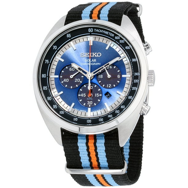 Seiko - Seiko Men's 'RECRAFT SERIES' Quartz Stainless Steel and Nylon Dress Watch, Color:Black