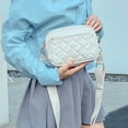 thumbnail image 6 of TAZAG Women's crossbody bag, wide shoulder strap leather crossbody bag, small quilted crossbody bag, 6 of 7
