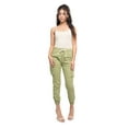 thumbnail image 6 of American Bazi Women's High Waist Cropped Colored Cargo Jogger Pants RJJ3645 - Sage - Small, 6 of 7