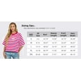 thumbnail image 3 of Cueply Tops for Women Summer Short Sleeve T Shirts Striped Design Fashion Crewneck Casual Loose Basic Tee Shirts, 3 of 8