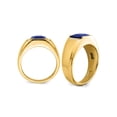 thumbnail image 4 of Mens 2.50 Carat (Ctw) Lab Created Blue Sapphire Ring in 14K Yellow Gold with Diamonds for Men, 4 of 5
