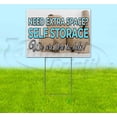 thumbnail image 1 of Self Storage We Are Here To Help (18" x 24") Yard Sign, Includes Metal Step Stake, 1 of 6