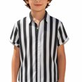 thumbnail image 7 of Fozruso Striped Button Down Shirt for Boys, Classic Short Sleeve Collared Shirt for Kids Daily Casual Wear, 7 of 7