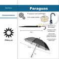 thumbnail image 2 of Paraguas con Sistema Semi-Automático Protección UV Color Negro, 2 of 6