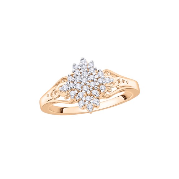 KATARINA Diamond Cluster Fashion Ring in 14K Rose Gold (1/4 cttw, I-J, I1-I2) (Size-7)