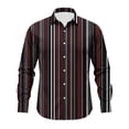 thumbnail image 4 of Trikvn Men's Long Sleeve Button Down Shirts Regular Fit Vertical Striped Casual Dress Tops Lightweight Breathable Collared Shirt for Business Work Office Everyday Wear, 4 of 5