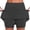 Dark Gray, variant on Women's Sport 2 In 1 Skort, Soft Stretch Knit High Waist Built In Short Casual Training Skirt