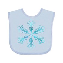 Inktastic Icy Blue Winter Snowflake Boys or Girls Baby Bib