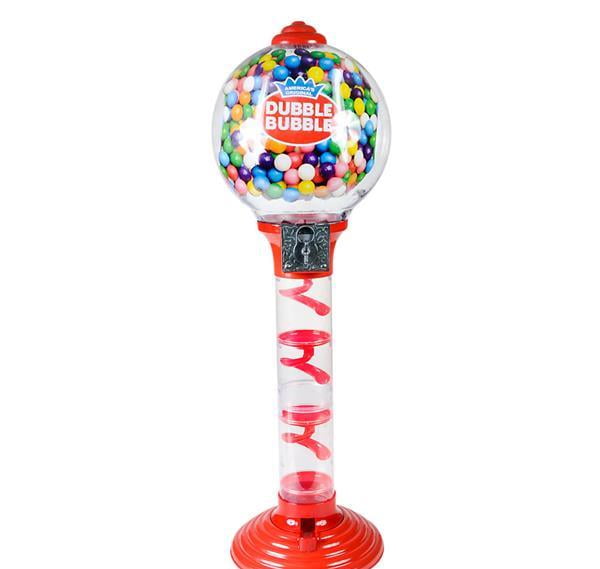 3Ft Tall Metal Spiral Fun Gumball Money Bank Machine w// 200 Pcs Gumball NO TAX