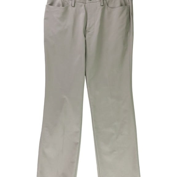 Alfani Mens Luxe Stretch Casual Trouser Pants, Grey, 34W x 30L