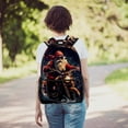 thumbnail image 6 of Lightweight Backpack Santa Claus Motorcycle School Bag Travel Laptop Daypack for Men Women Casual Rucksack, 6 of 6