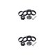 thumbnail image 4 of Yuarrent CANSUCC 8 piezas/Kit de espaciador de auriculares de bicicleta de montaña, portátil, Universal, anodizado, antioxidante, ciclos, Negro 2piezas, 4 of 6