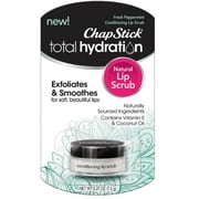 ChapStick Total Hydration Conditioning Lip Scrub, Fresh Peppermint, 0.27 oz (Pack of 2)