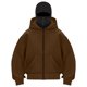 thumbnail image 4 of Chaqueta deportiva de invierno de color liso para niños, de manga larga, con capucha, informal, con cremallera y bolsillos, de poliéster, 4 of 5