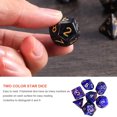 thumbnail image 1 of 1 Set Polyhedral Dice Double Color Beautiful Exquisite Acrylic Role Playing Games Craps Entertainment Supplies Gambling Industry red+blue, 1 of 6