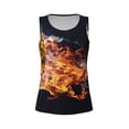 thumbnail image 4 of Lsque Tennis Ball In Fire1 Printed Workout Tank Tops for Women, Athletic Sports Tank Tops, Compression Sleeveless Dry Fit Shirts,Sleeveless Yoga Shirt-X-Large, 4 of 9