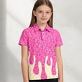 thumbnail image 5 of Angala Boys T Shirts Ice Cream Print Lapel Neck Short Sleeve Shirts Summer Stylish Breathable Cool Style Dailywear Kids Tops Size 3-4 Years Pink, 5 of 7