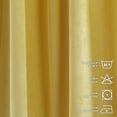 thumbnail image 3 of 3S Brother's Solid Luxury Matte Velvet Soft Curtains Set of 2 Panels Hanging Back Tap & Rod Pocket Home Décor Bedroom Kitchen Office Windows Room Darkering ( Banana-52"x120"), 3 of 6
