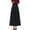 Black 3XL, variant on Women Maxi Skirt Elastic High Waist Large Hem A-Line Long Skirt with Pockets Solid Color Office Lady Skirt