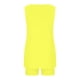 thumbnail image 4 of Conjuntos de trajes de mujer de talla grande, trajes de 2 piezas, Tops sueltos sin mangas, pantalones cortos de motorista con cuello en U ajustados informales, conjuntos de chándal Odeerbi ODB-2, 4 of 6