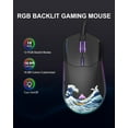 thumbnail image 2 of Womier USB Wired Gaming Mouse for PC Computer Windows Mac Laptop, Lightweight Silent RGB Backlit Mouse with Adjustable 12000DPI/7 Programmable Side Buttons,Black Kanagawa Theme-G705 V2, 2 of 4