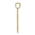 thumbnail image 2 of 14k Yellow Gold Solid Leaf Cross Charm Pendant, 2 of 7