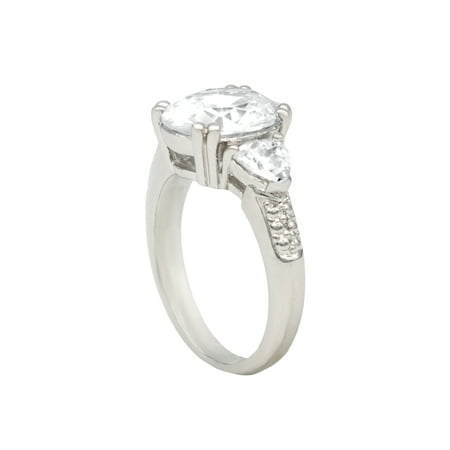 Sterling Silver Three Stone Ring