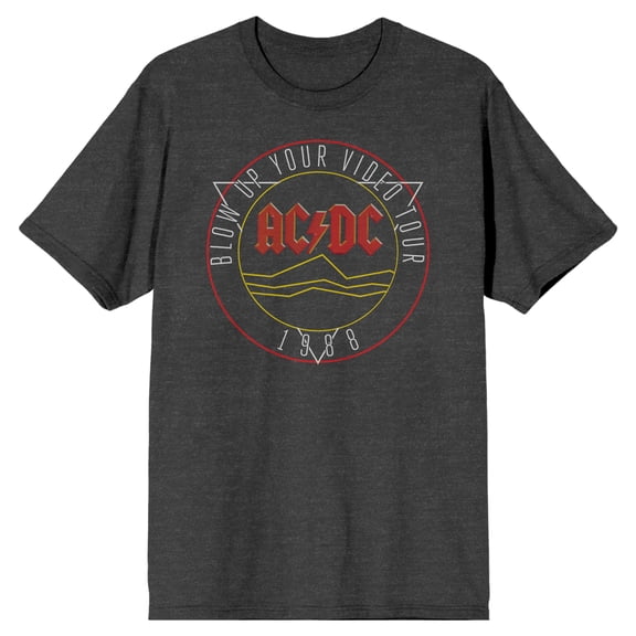 AC/DC Grey Soft Hand Tee Shirt T-shirt Blow Up Your Video Tour-Medium