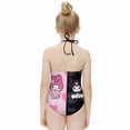 thumbnail image 4 of Kuromi Girls One Piece Swimsuit Quick Dry Swimwear Print Bathing Suit Beach Summer Swim Suits 8-10Y（130cm）, 4 of 8