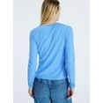 thumbnail image 3 of Free Assembly Women's Fitted Cardigan Sweater with Long Sleeves, Lightweight, Sizes XS-XXL, 3 of 5