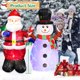 thumbnail image 4 of Set de Papá Noel y muñeco de nieve navideños MICOCAH de 1,5 m, 4 of 7