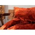 thumbnail image 3 of Vinsan International Ultra-Luxe Velvet Duvet Cover, Boho Bedding UO Comforter Donna Cover, 3 Pcs Set Rust Color Duvet Set, Velvet Bedding Set Full Size, 3 of 5