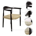 thumbnail image 3 of Mundo In Silla Moderna Nórdico Guiza Madera Ergonómica Oficina Comedor Mundo In  SILL0903559NOGAL, 3 of 7