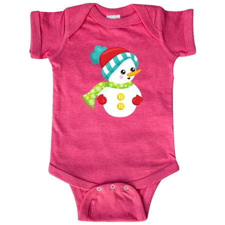 

Inktastic Snowman With Hat Scarf Gloves Carrot Nose Gift Baby Boy or Baby Girl Bodysuit